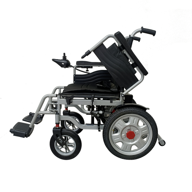 KS601 Low-Back Flash Silver Electric Wheelchair